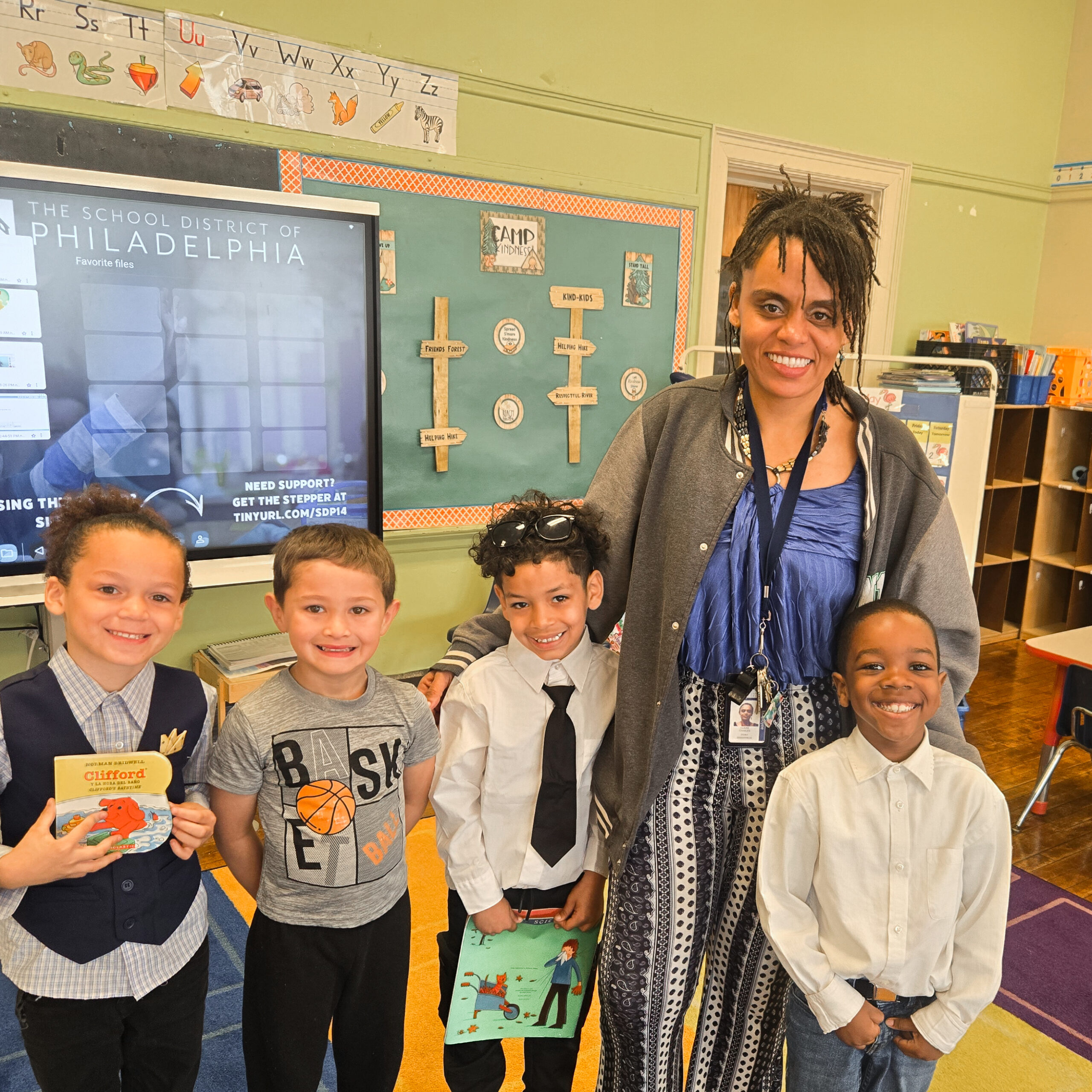 Principal Claire A. Charles with Bayard Taylor Students Principal Claire A. Charles with Bayard Taylor Students